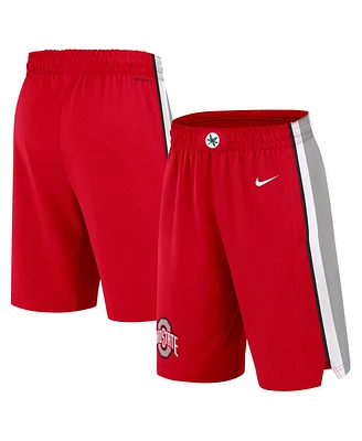 Nike Men's Scarlet Ohio State Buckeyes Road Replica Performance Basketball Shorts