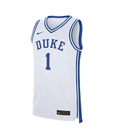 Nike Men's 1 White Duke Blue Devils Home Replica Jersey