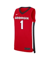 Nike Men's 1 Red Georgia Bulldogs Road Replica Jersey