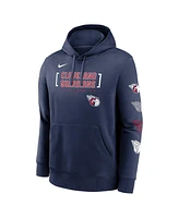 Nike Men's Navy Cleveland Guardians Club Stack Pullover Hoodie