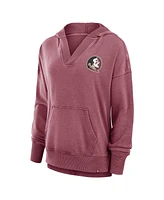 Fanatics Women's Garnet Florida State Seminoles Initiative Snow Wash French Terry V-Neck Pullover Hoodie