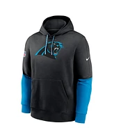 Nike Men's Black Carolina Panthers 2024 Sideline Club Pullover Hoodie