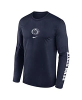 Nike Men's Navy Penn State Nittany Lions Primetime Center Lockup Two-Hit Legend Long Sleeve T-Shirt