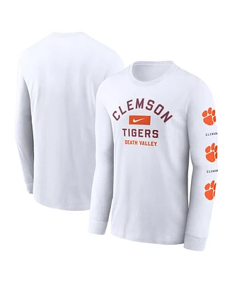 Nike Men's White Clemson Tigers Primetime Classic Location Long Sleeve T-Shirt