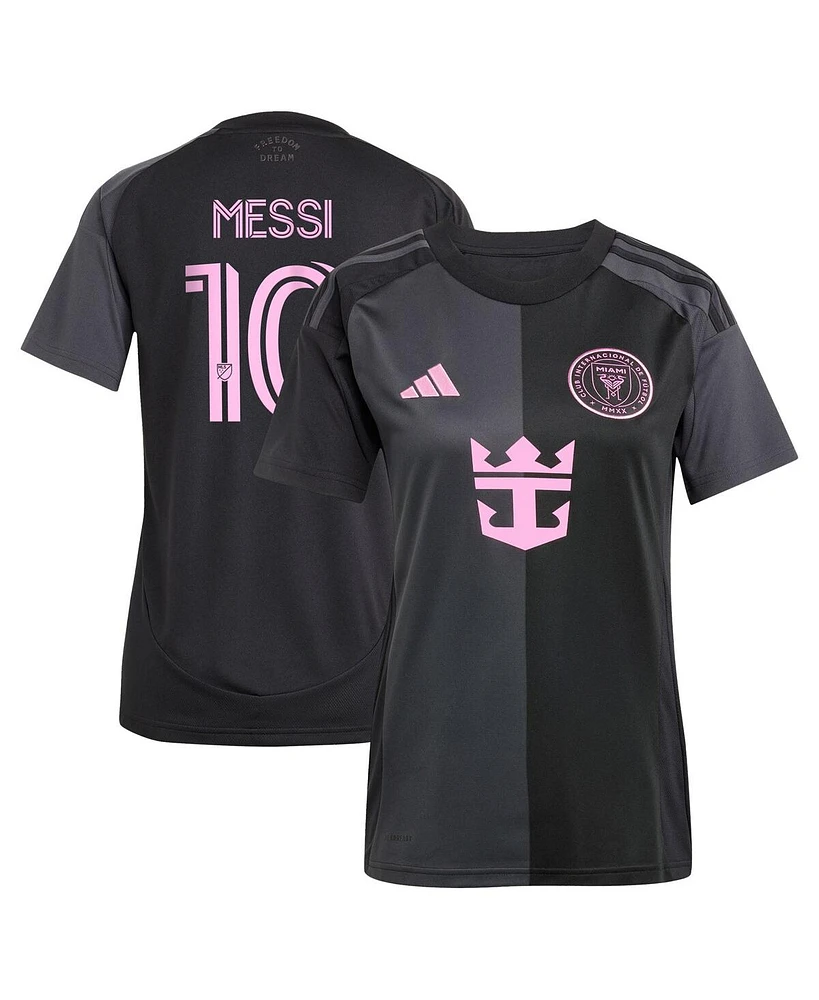 Adidas Women's Lionel Messi Black Inter Miami Cf 2025 The Fortitude Kit Replica Player Jersey