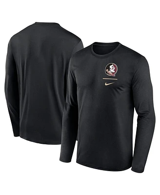 Nike Men's Black Florida State Seminoles Primary Stack Legend Long Sleeve T-Shirt