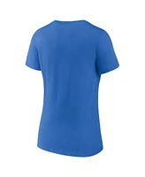 Fanatics Women's Blue Detroit Lions Slice Script V-Neck T-Shirt