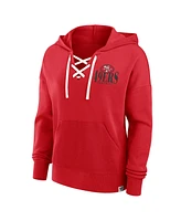 Fanatics Women's Scarlet San Francisco 49ers Blitz Left Lace-Up Pullover Hoodie