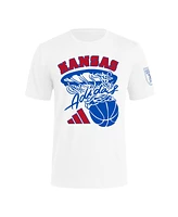 Adidas Men's White Kansas Jayhawks 70th Anniversary Basketball T-Shirt