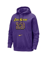 Nike Men's LeBron James Purple Los Angeles Lakers 2024/25 City Edition Name Number Pullover Hoodie