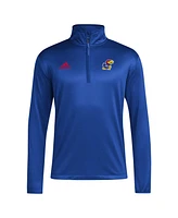 Adidas Men's Royal Kansas Jayhawks 2024 Coaches Sideline Quarter-Zip Top