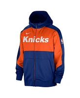 Nike Men's Blue New York Knicks Authentic On-Court Showtime Performance Full-Zip Hoodie