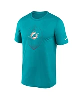 Nike Men's Aqua Miami Dolphins Primetime Legend Icon Performance T-Shirt