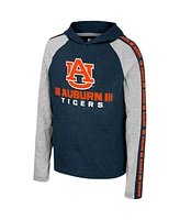 Colosseum Big Boys and Girls Navy Auburn Tigers Ned Raglan Long Sleeve Hooded T-Shirt