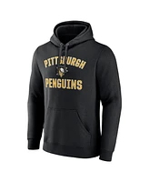 Fanatics Men's Black Pittsburgh Penguins Victory Arch Pullover Hoodie