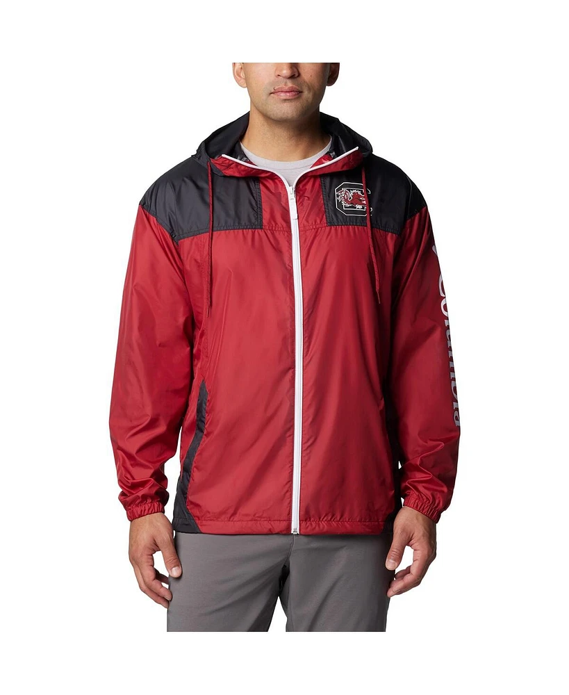 Columbia Men's Garnet South Carolina Gamecocks Flash Challenger Ii Omni-Shade Full-Zip Hoodie Windbreaker Jacket