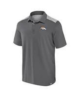 Fanatics Men's Gray Denver Broncos Long Shot Polo