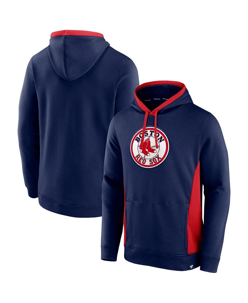 Fanatics Men's Navy/Red Boston Red Sox True Classics Fanarama Pullover Hoodie