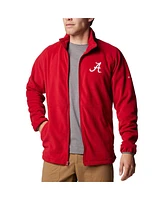 Columbia Men's Crimson Alabama Tide Flanker Iv Fleece Raglan Full-Zip Jacket