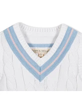 Hope & Henry Baby Boys Organic V-Neck Cricket Sweater Vest