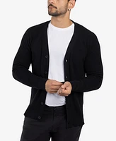 X-Ray Men's Basic Ribbed Cardigan