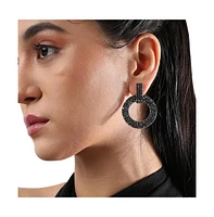 Clustered Hollow Circular Drop Earrings