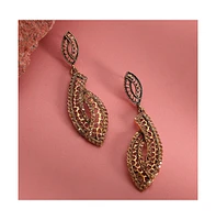 Sohi Metallic Abstract Drop Earrings