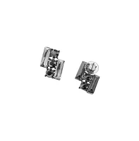 Crystal Bar Stud Earrings
