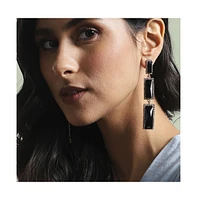 Bar Stone Drop Earrings