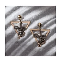 Sohi Geometric Snake Drop Earrings