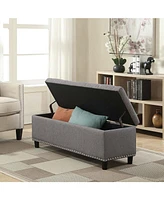 Slickblue Bedroom Storage Ottoman Bench with Footrest for Stylish Organization