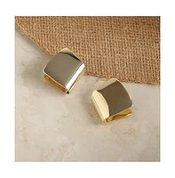 Sohi Folded Square Stud Earrings