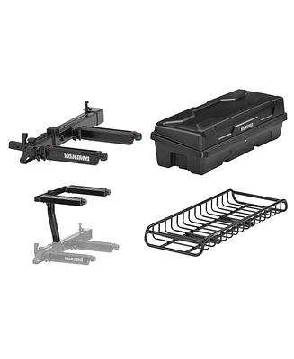 Yakima Exo SwingBase, GearLocker Box, TopShelf Rack and GearWarrior Basket Mount