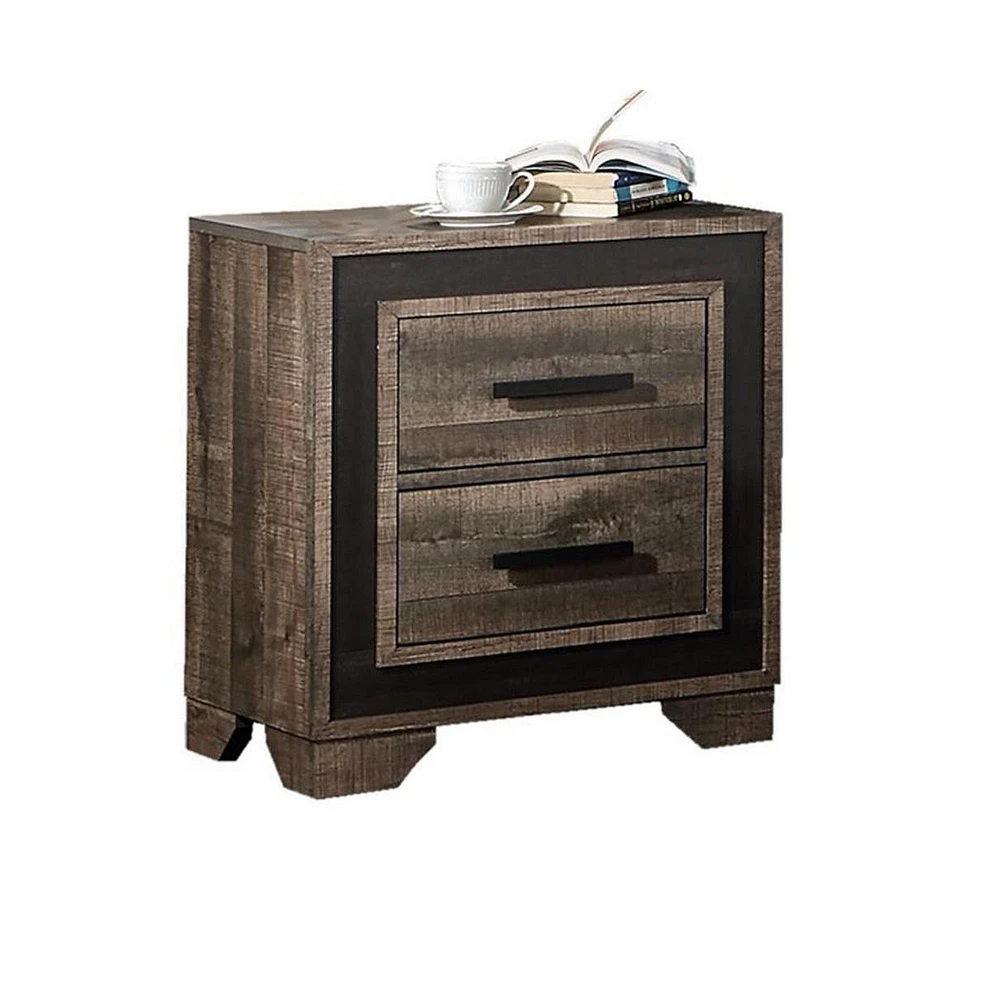 Slickblue 2-Drawer Nightstand for Stylish and Functional Bedroom Storage