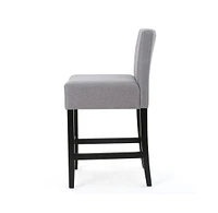 The Pop Home 26 Inch Grey Counter Stools (Set of 2) for Kitchen & Home Bar-The Pop Home