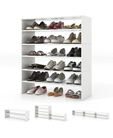 Gouun 3 Pieces 31-Inch Stackable Multi-Shape Shoe Rack