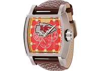 Invicta Men's 45089 Nfl Kansas City Chiefs Quartz Multifunction Silver, Red, Yellow Dial Watch