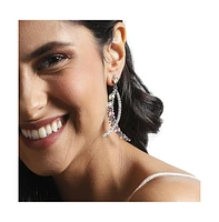 Sohi Rhinestone Crescent Drop Earrings