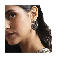 Sohi Crystal Heart Drop Earrings