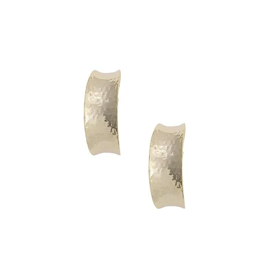 Sohi Minimal Dented Hoop Earrings