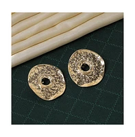 Sohi Dented Halo Stud Earrings