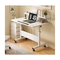 gaomon Small Standing Desk Adjustable Height, Mobile Stand Up Desk With Wheels, Portable Home Office Computer Workstations For Sitting And Standing