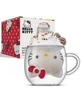 JoyJolt Hello Kitty 3D Double Wall Espresso Glass