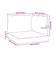vidaXL Pallet Cushions 3 pcs Light Blue Oxford Fabric