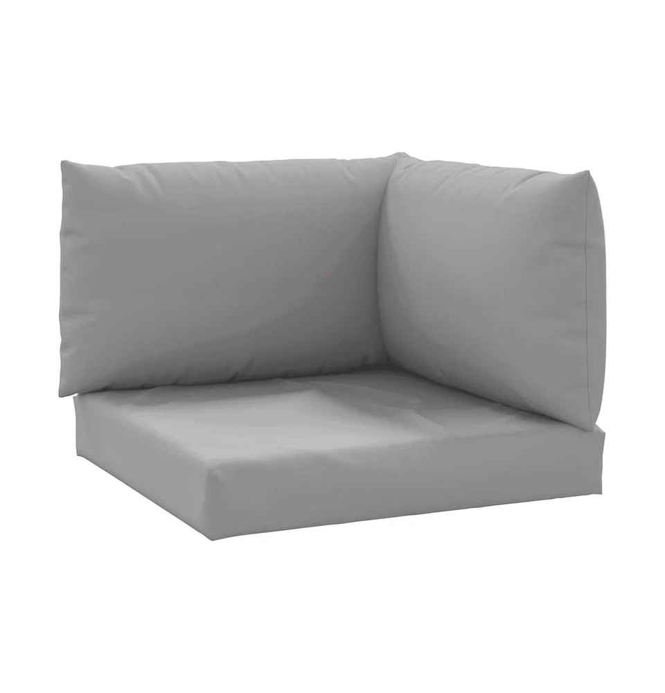vidaXL Pallet Cushions 3 pcs Gray Oxford Fabric