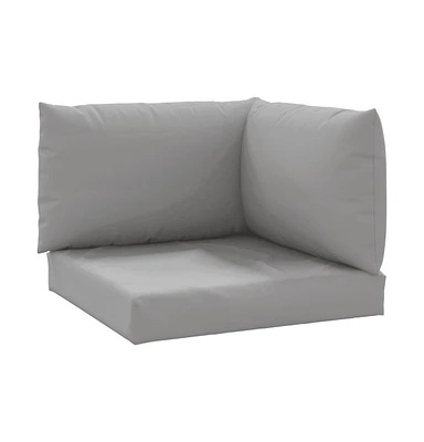 vidaXL Pallet Cushions 3 pcs Gray Oxford Fabric
