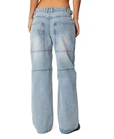 Edikted Women's Shai Low Rise Carpenter Jeans