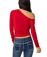 Edikted Women's Ronnie Asymmetric Long Sleeve Top