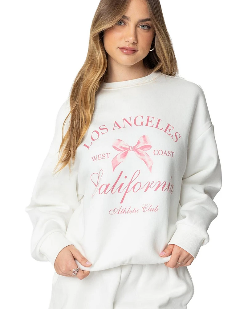 Edikted Women's Cali Bow Sweatshirt