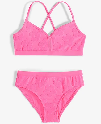 Breaking Waves Big Girls Banded Bralette & Scoop Bottom Swimsuit